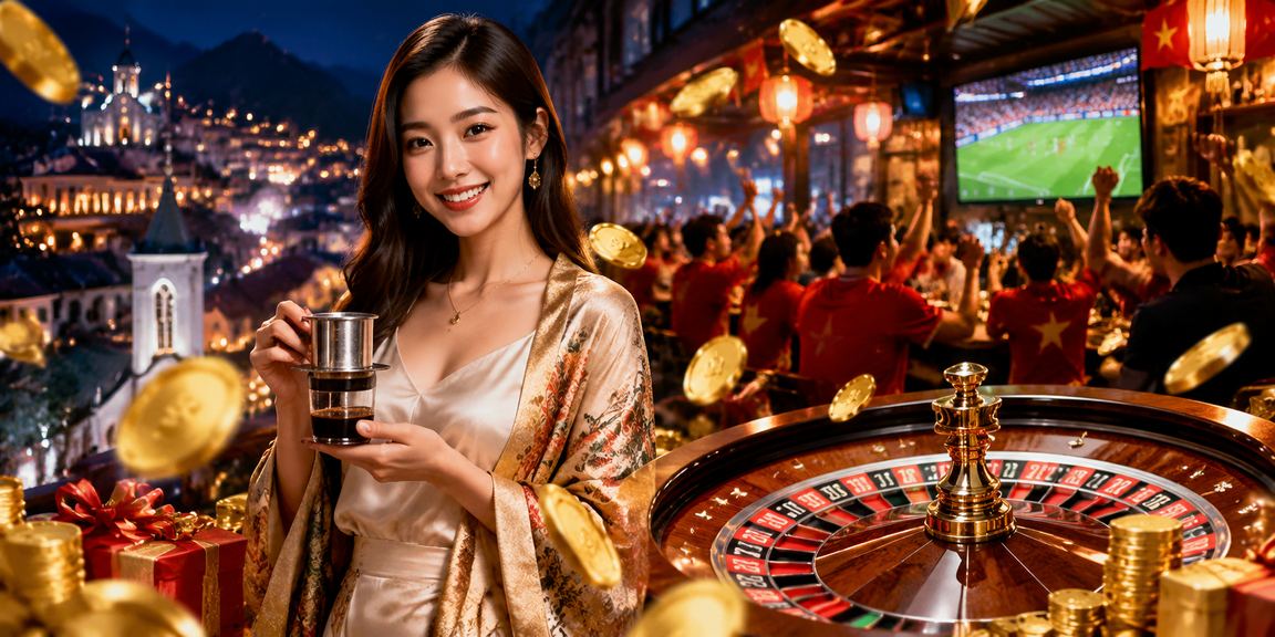 Không gian chơi roulette tại Sapa với ánh đèn đêm